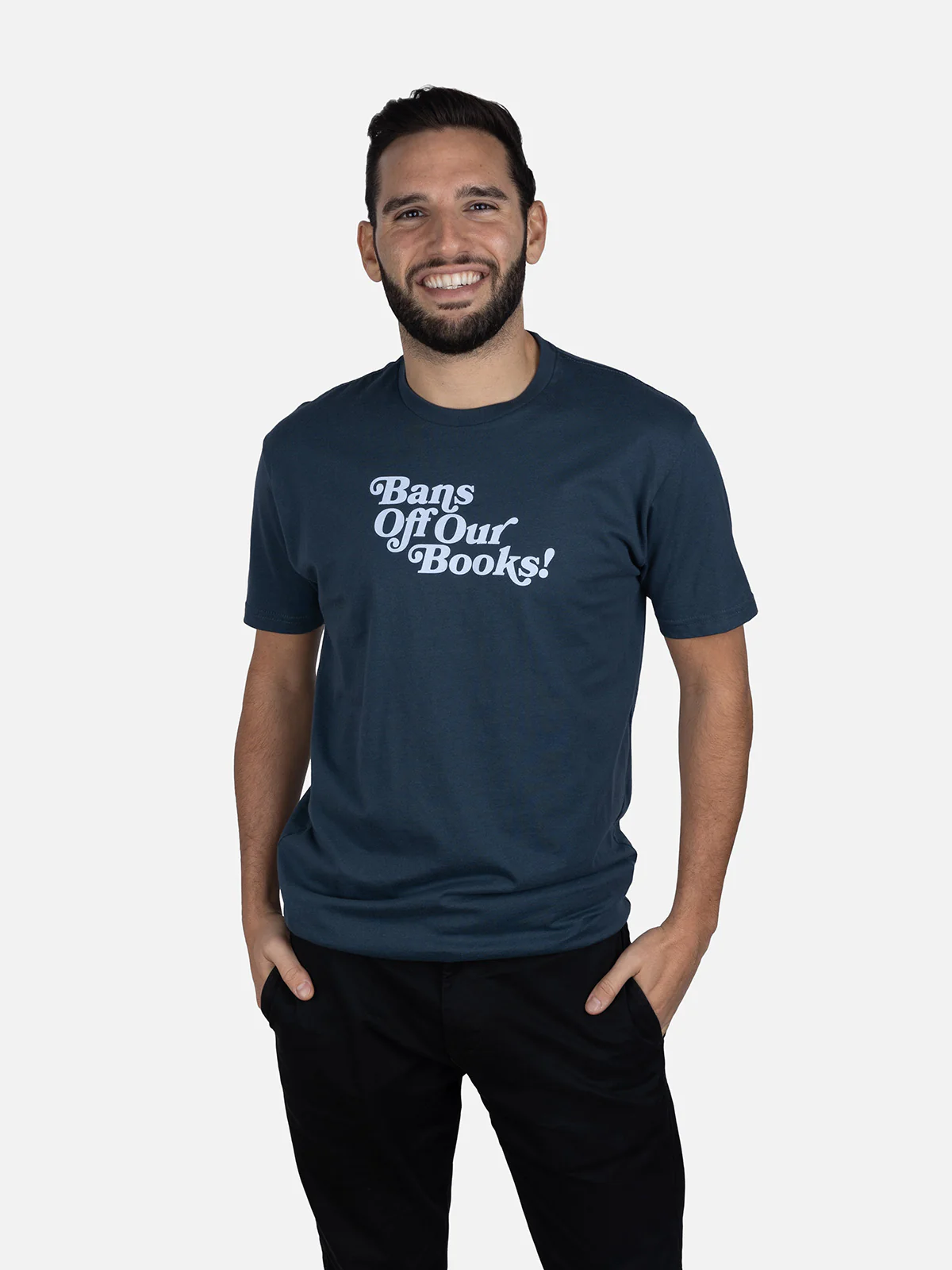 Bans Off Our Books Unisex T-Shirt (Blue) - Image 2