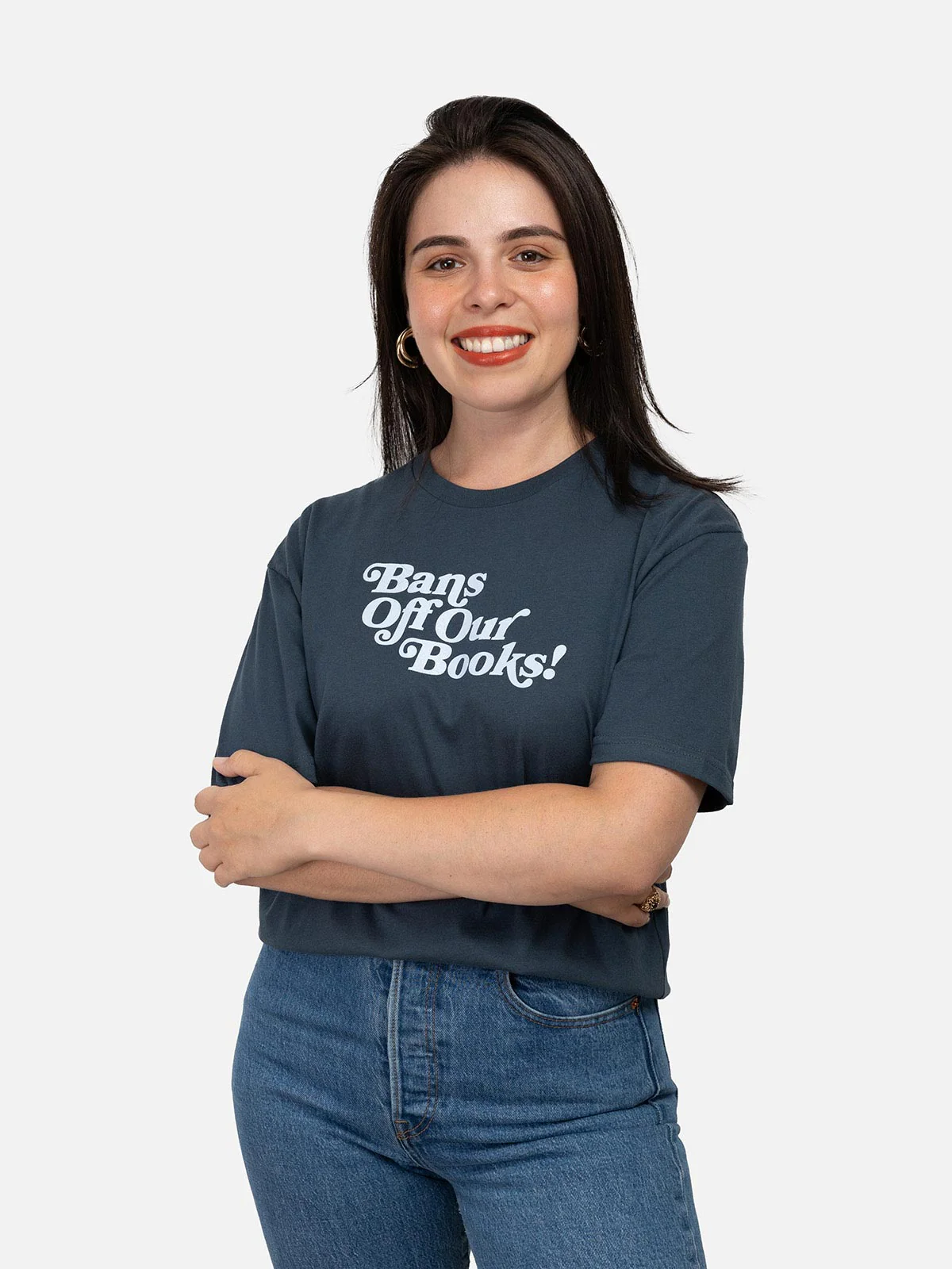 Bans Off Our Books Unisex T-Shirt (Blue) - Image 3