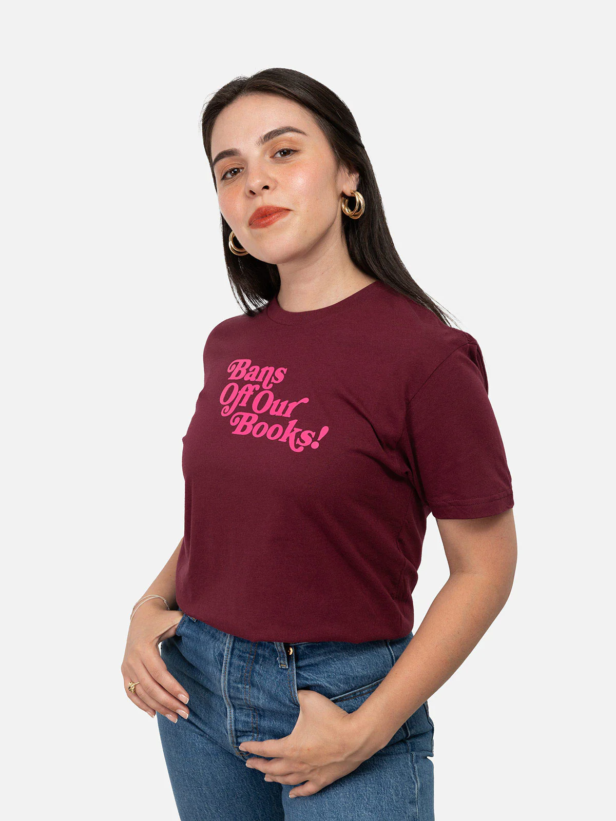Bans Off Our Books Unisex T-Shirt (Red) - Image 2
