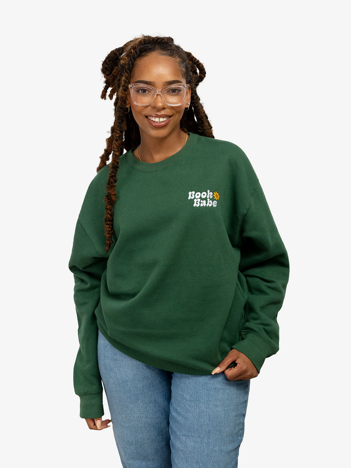 Book Babe Embroidered Unisex Sweatshirt (Print Shop) - Image 3