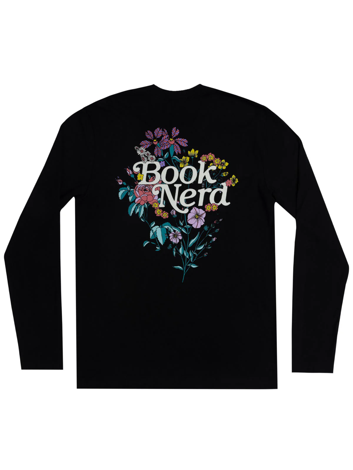 Book Nerd Floral Unisex Long Sleeve - Image 2