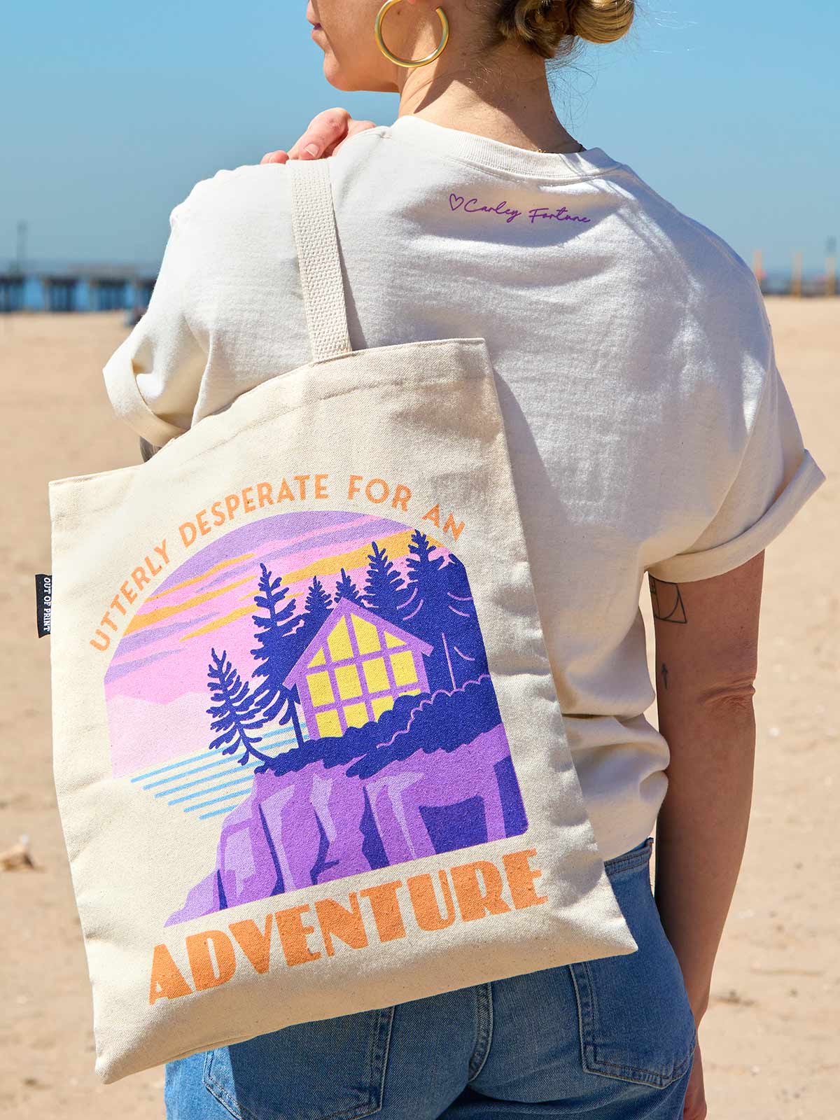 Carley Fortune: Utterly Desperate for an Adventure tote bag - Image 3