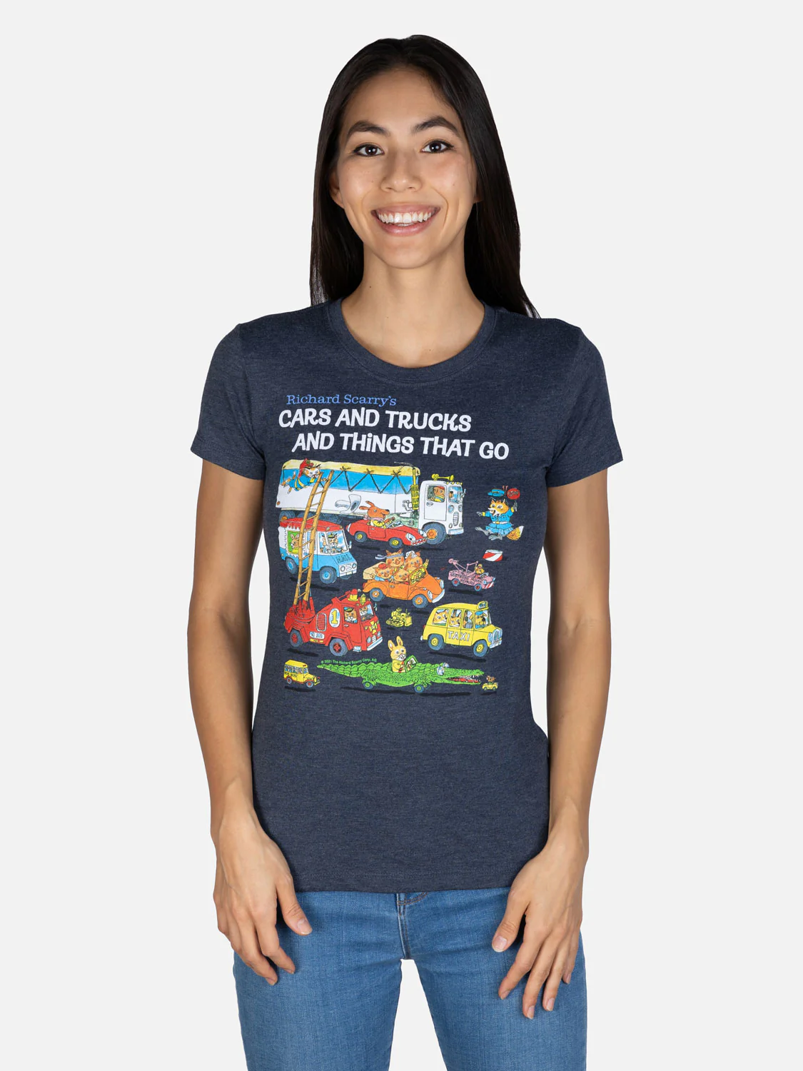 Richard Scarry - Cars and Trucks and Things That Go Women’s Crew T-Shirt - Image 2