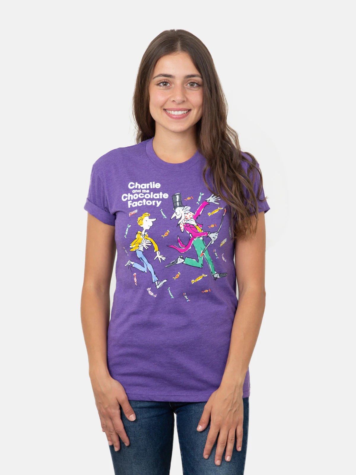 Charlie and the Chocolate Factory Unisex T-Shirt (Purple) - Image 3
