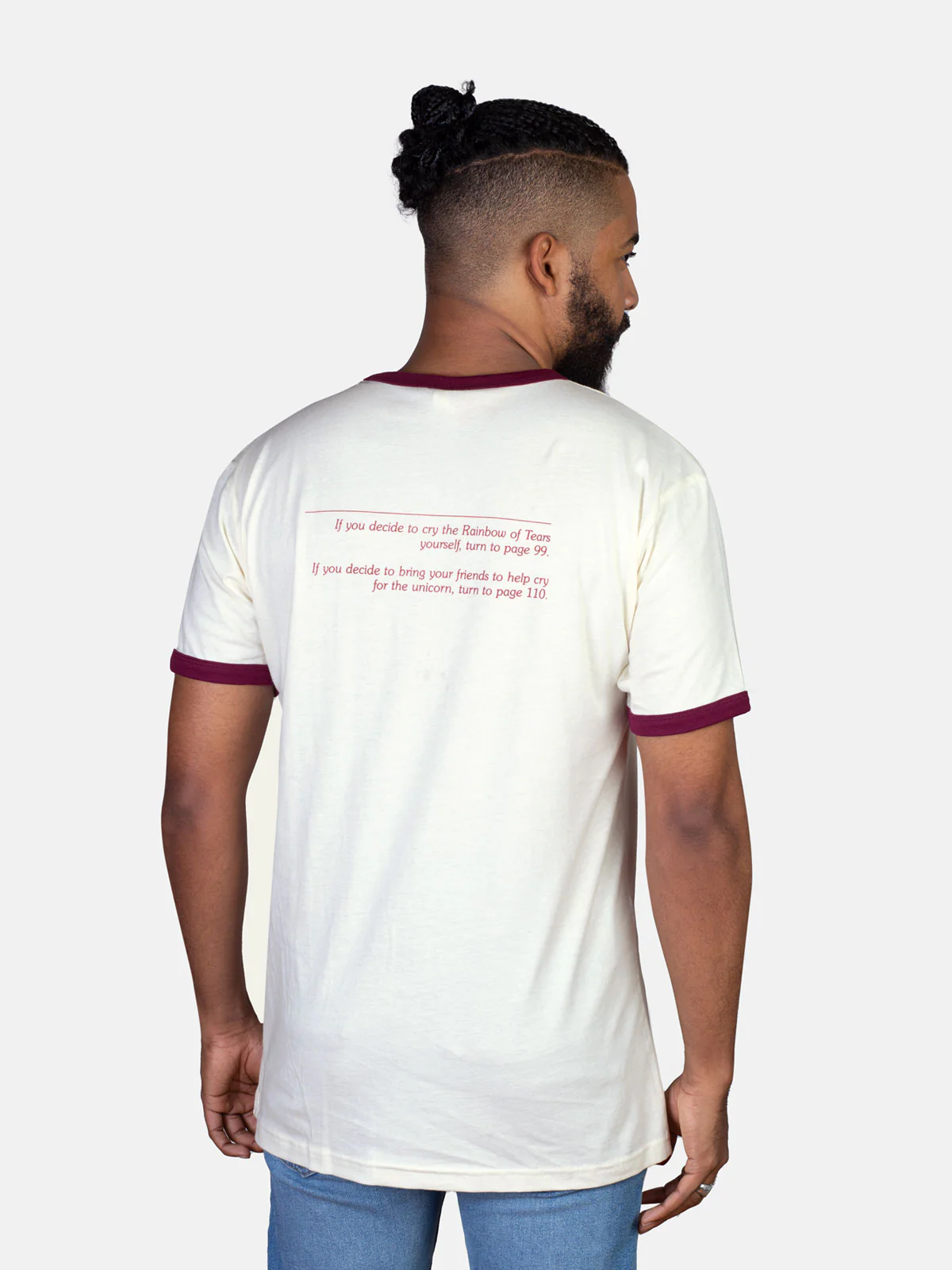Choose Your Own Adventure: The Magic of the Unicorn Unisex Ringer T-Shirt - Image 4