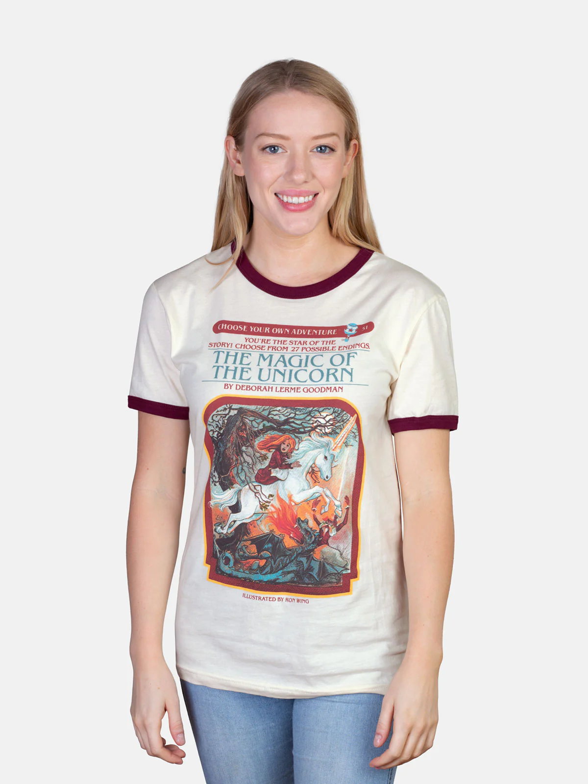 Choose Your Own Adventure: The Magic of the Unicorn Unisex Ringer T-Shirt - Image 5