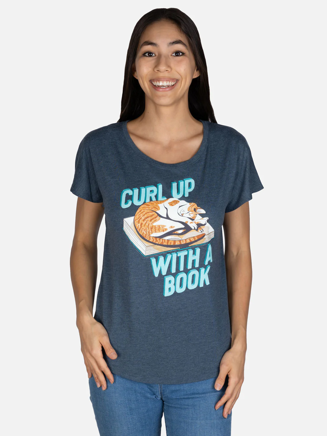 Curl Up with a Book Women’s Relaxed Fit T-Shirt - Image 2