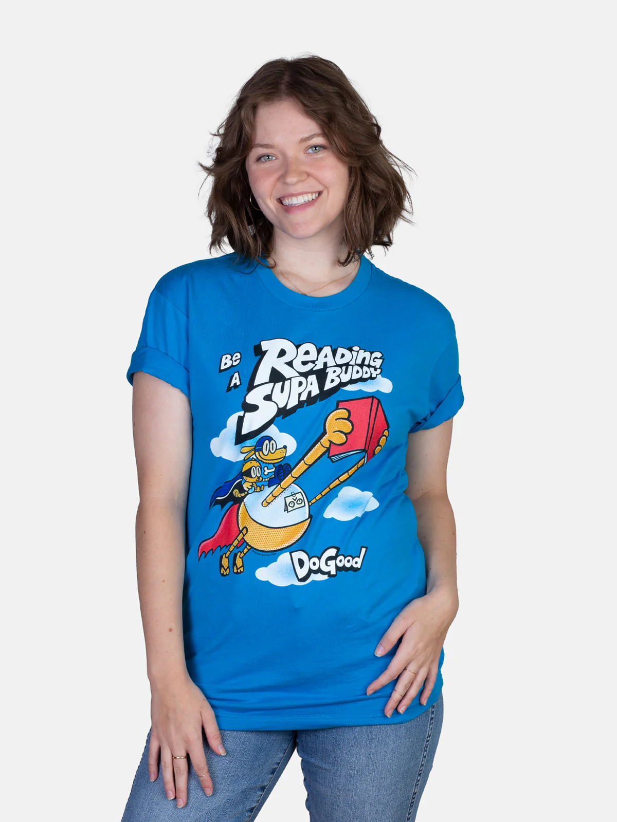 Dog Man: Be a Reading Supa Buddy Unisex T-Shirt - Image 3