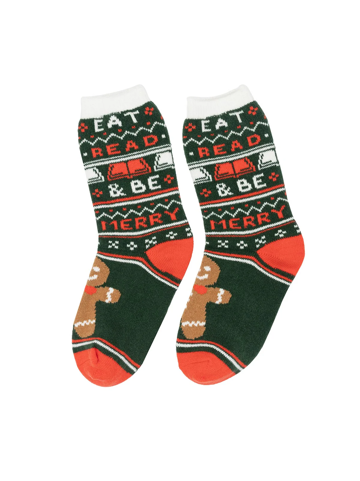 Eat, Read, & Be Merry cozy socks - Image 3