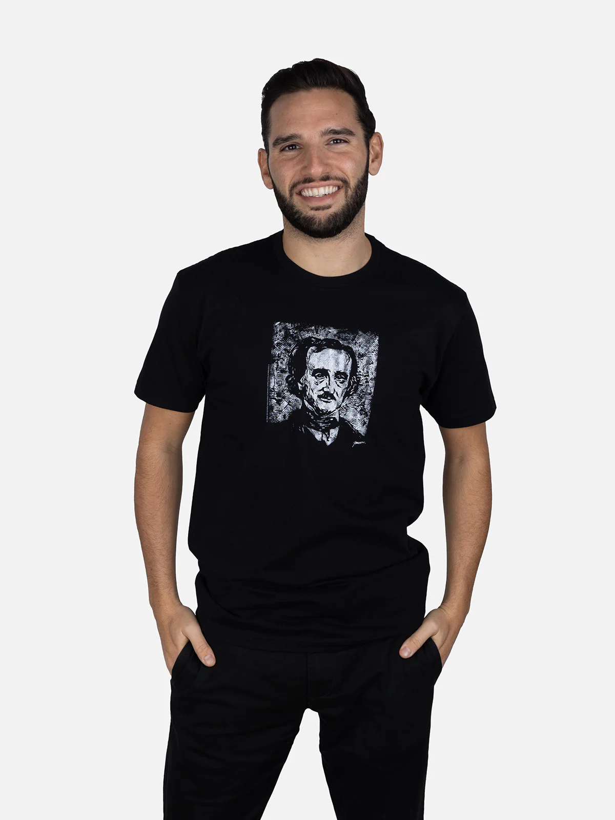 Edgar Allan Poe Melancholy Unisex T-Shirt - Image 3