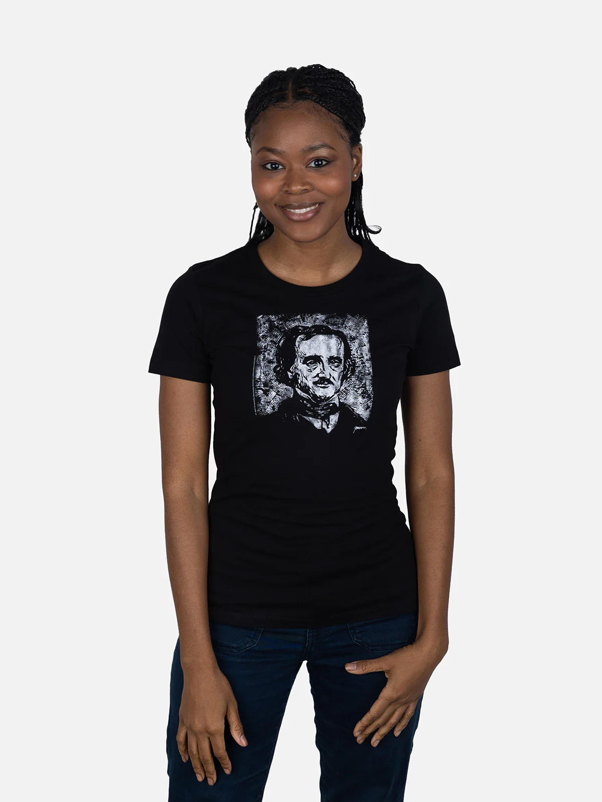 Edgar Allan Poe Melancholy Women's Crew T-Shirt - Image 3