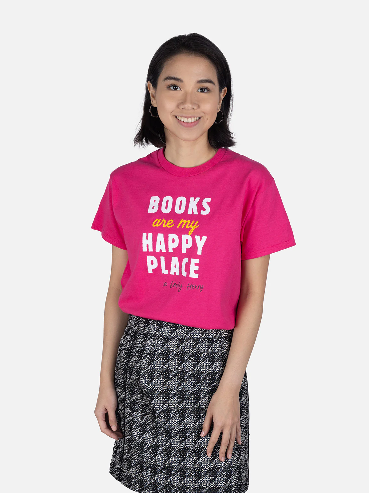 Emily Henry: Books Are My Happy Place Unisex T-Shirt - Image 2