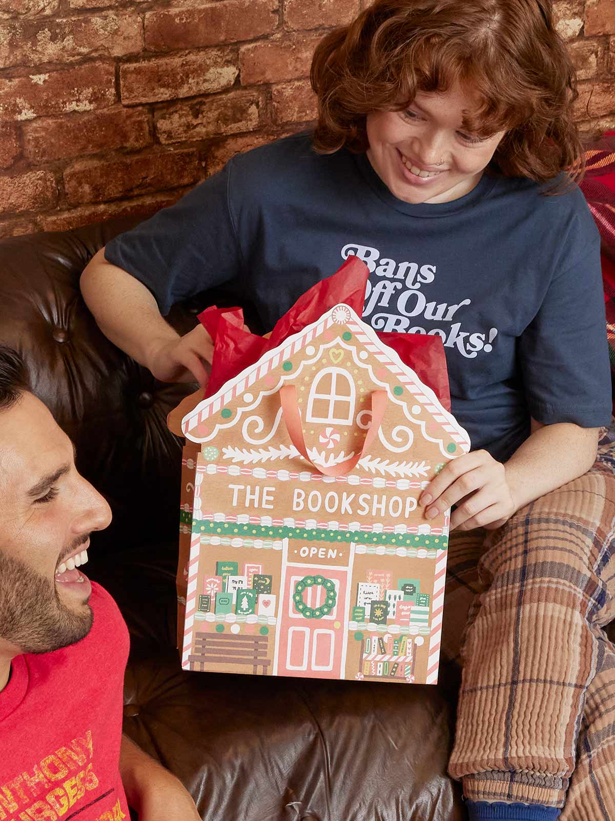 Gingerbread Bookshop large gift bag - Image 2