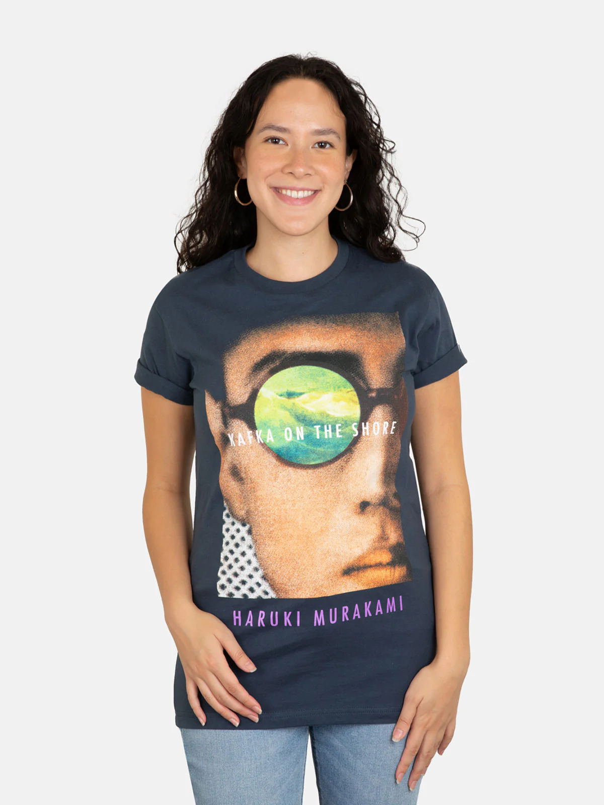 Kafka on the Shore Unisex Blue T-Shirt - Image 3