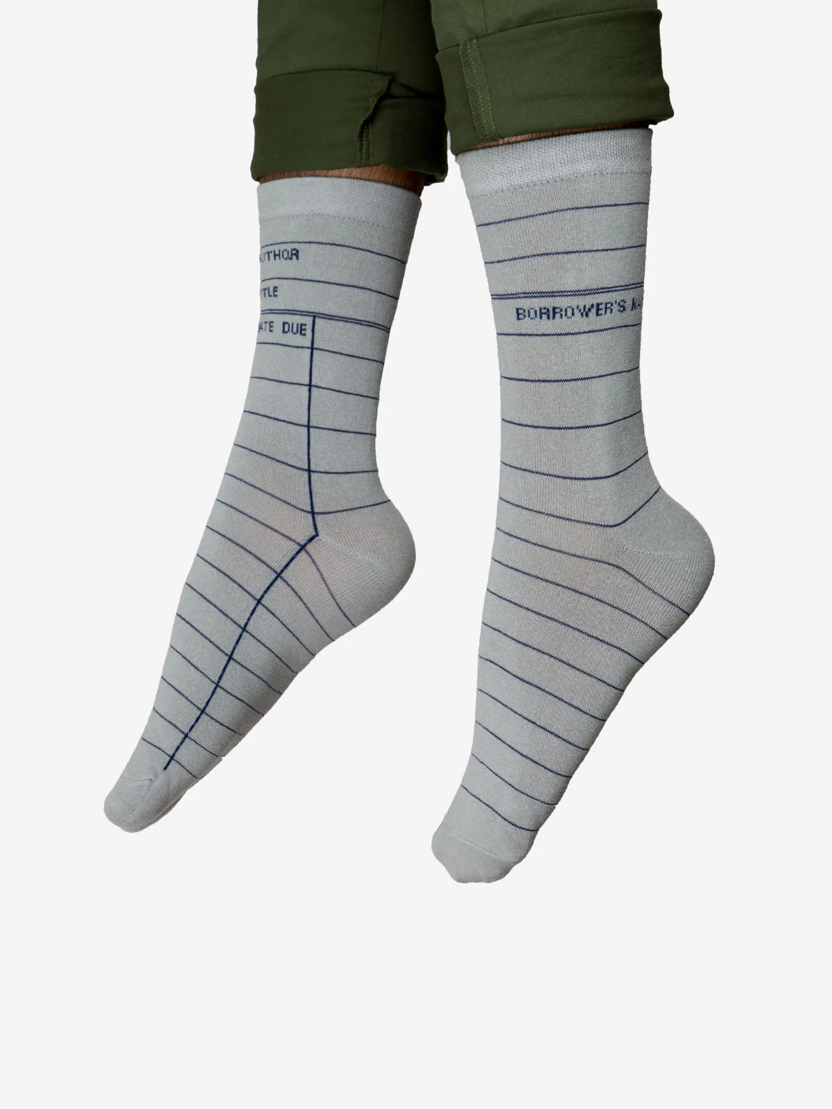 Library Card: Light Gray socks - Image 2