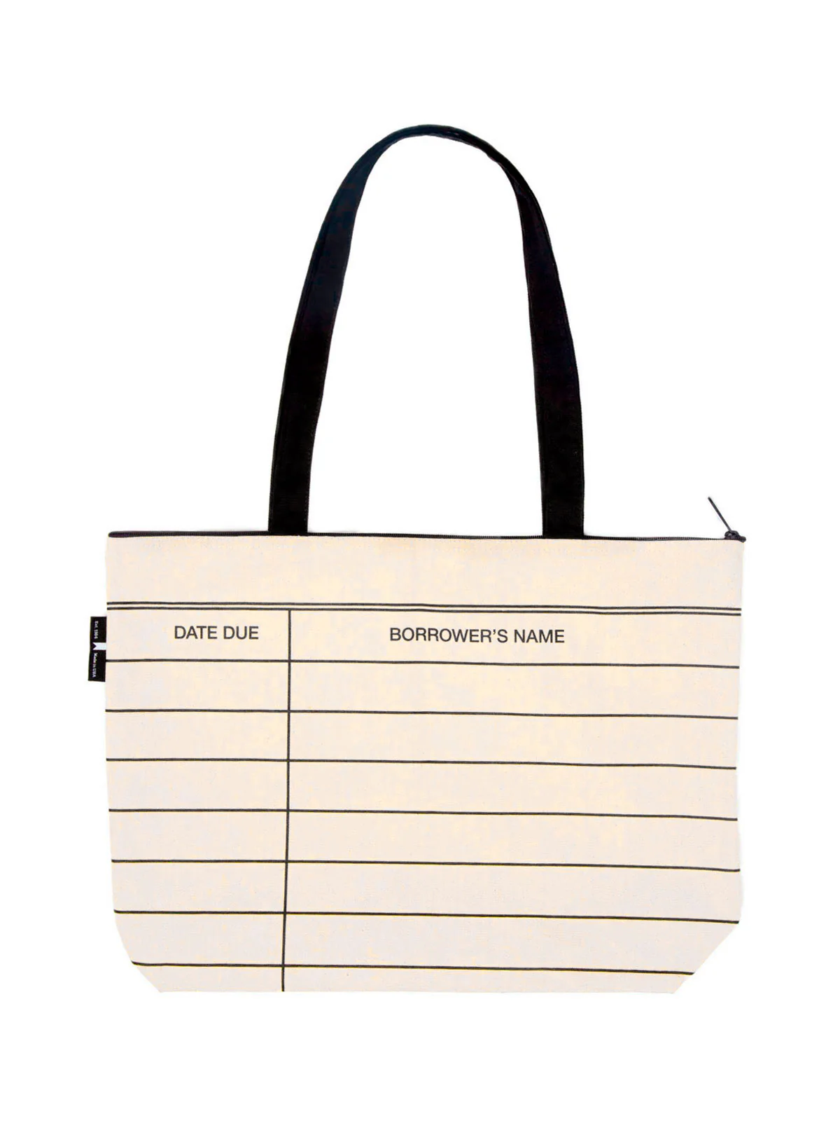 Library Card zippered market tote - Image 2
