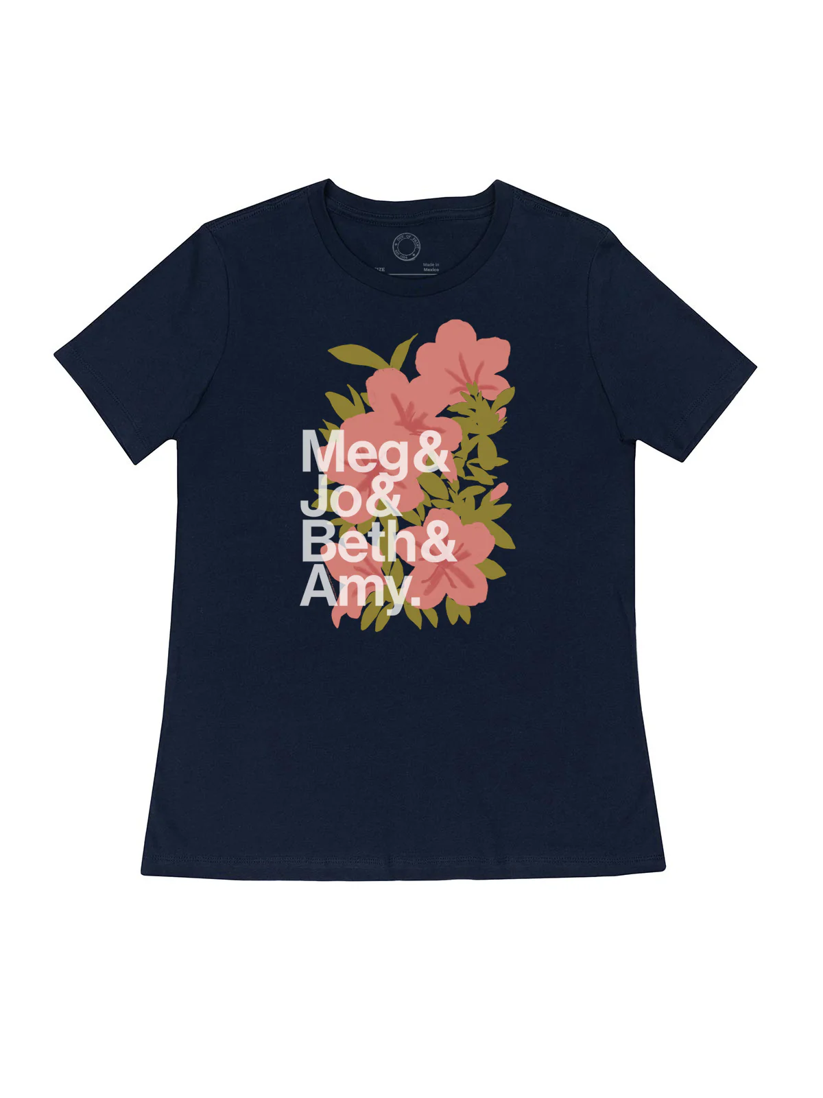 Little Women Character Names – Women's Crew T-Shirt (Print Shop) - Image 3