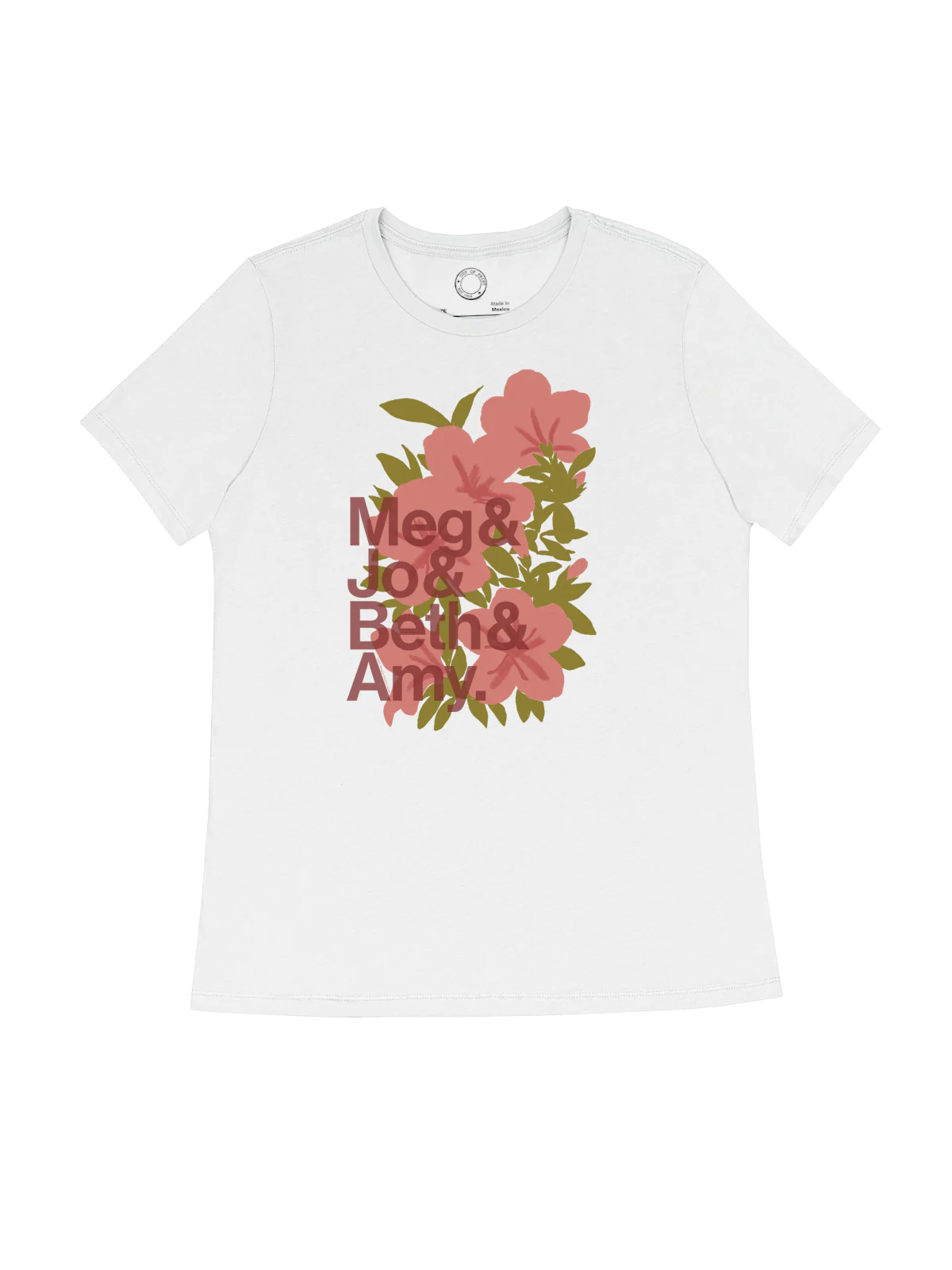 Little Women Character Names – Women's Crew T-Shirt (Print Shop) - Image 4