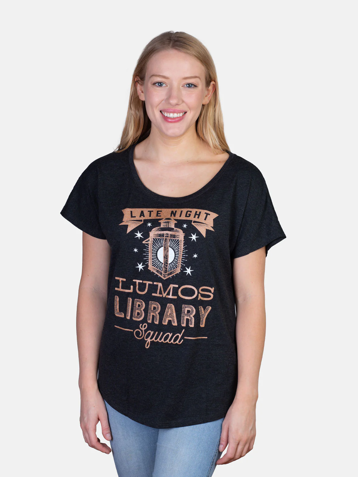 Lumos Library Squad Women’s Relaxed Fit T-Shirt - Image 2
