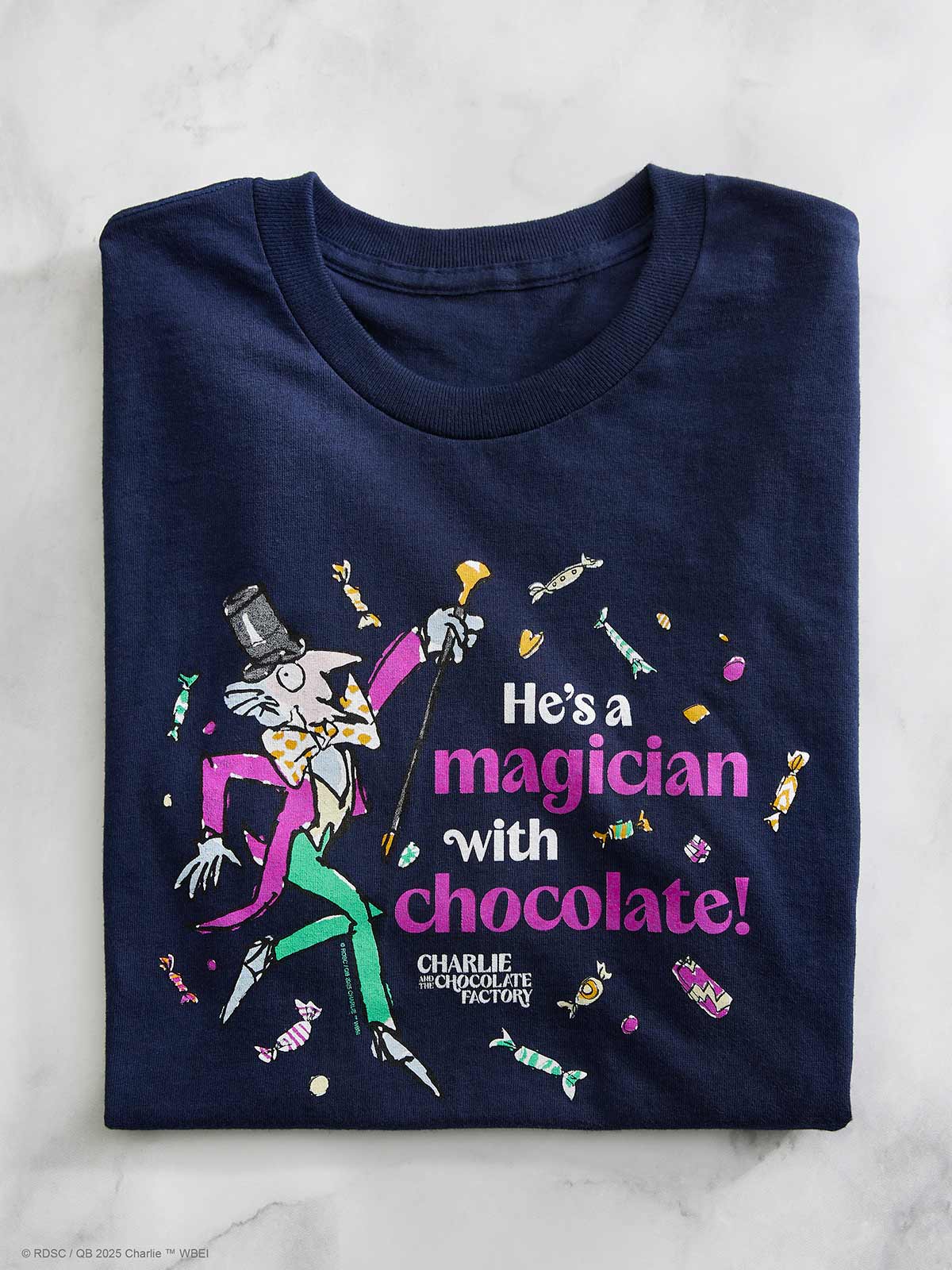 Charlie and the Chocolate Factory: Magician with Chocolate Unisex T-Shirt - Image 2