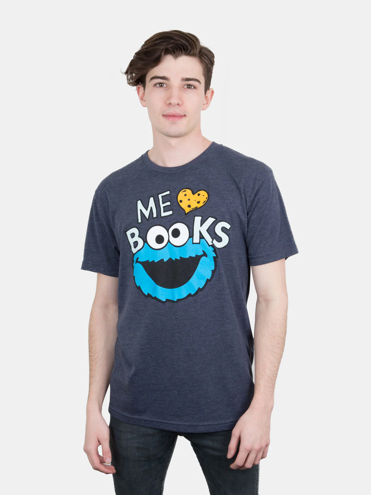 Sesame Street Cookie Monster - Me Love Books Unisex T-Shirt - Image 2