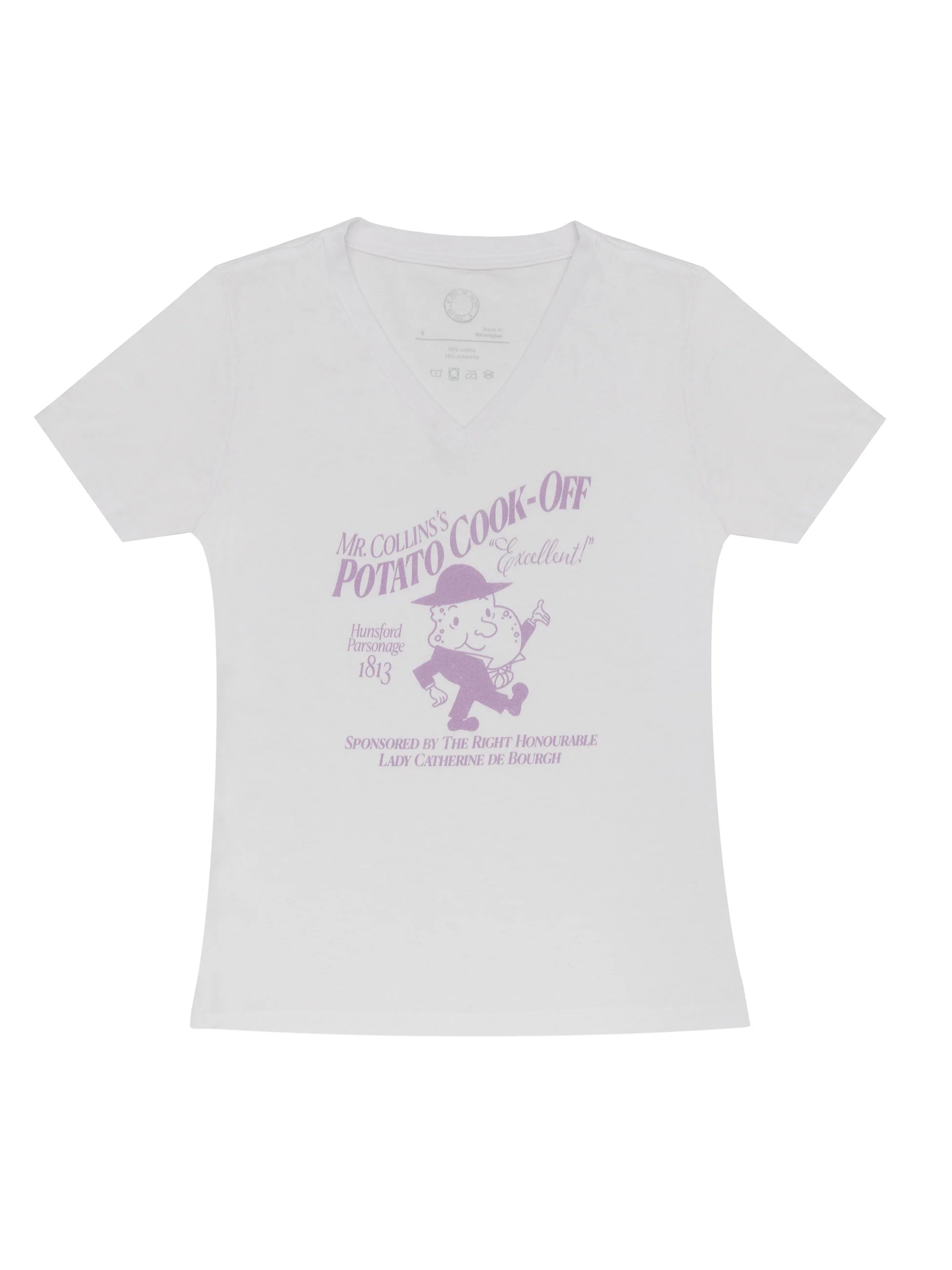 Pride and Prejudice - Mr Collins's Potato Cook-Off Women's V-Neck T-Shirt (Print Shop)