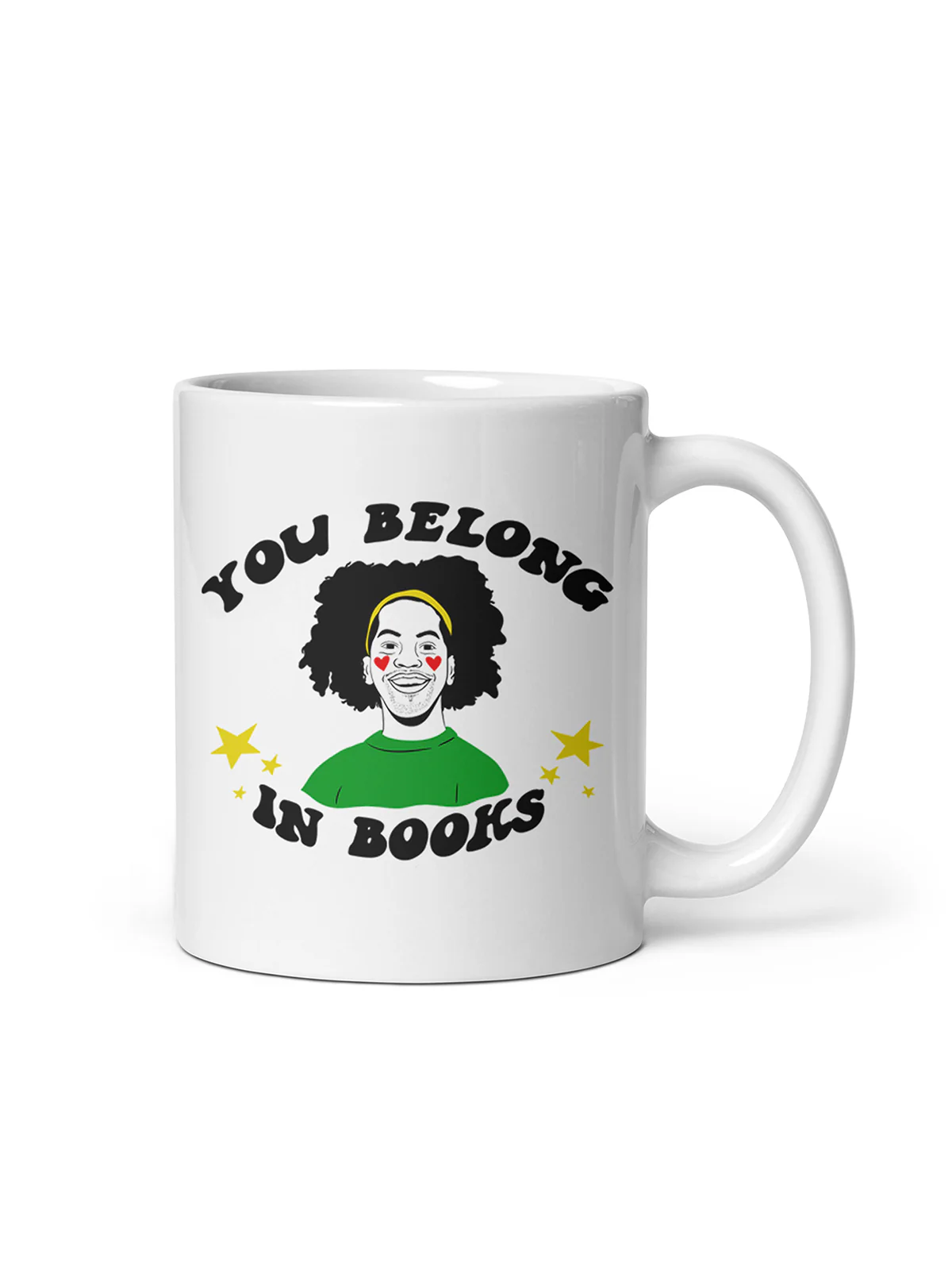 Mychal Threets: You Belong in Books Mug (Print Shop) - Image 2