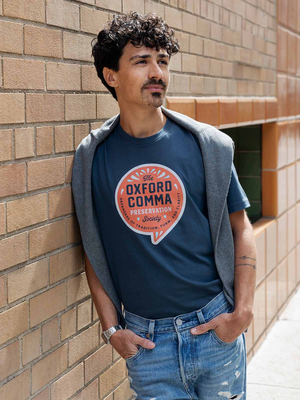 Oxford Comma Preservation Society Unisex T-Shirt - Image 2