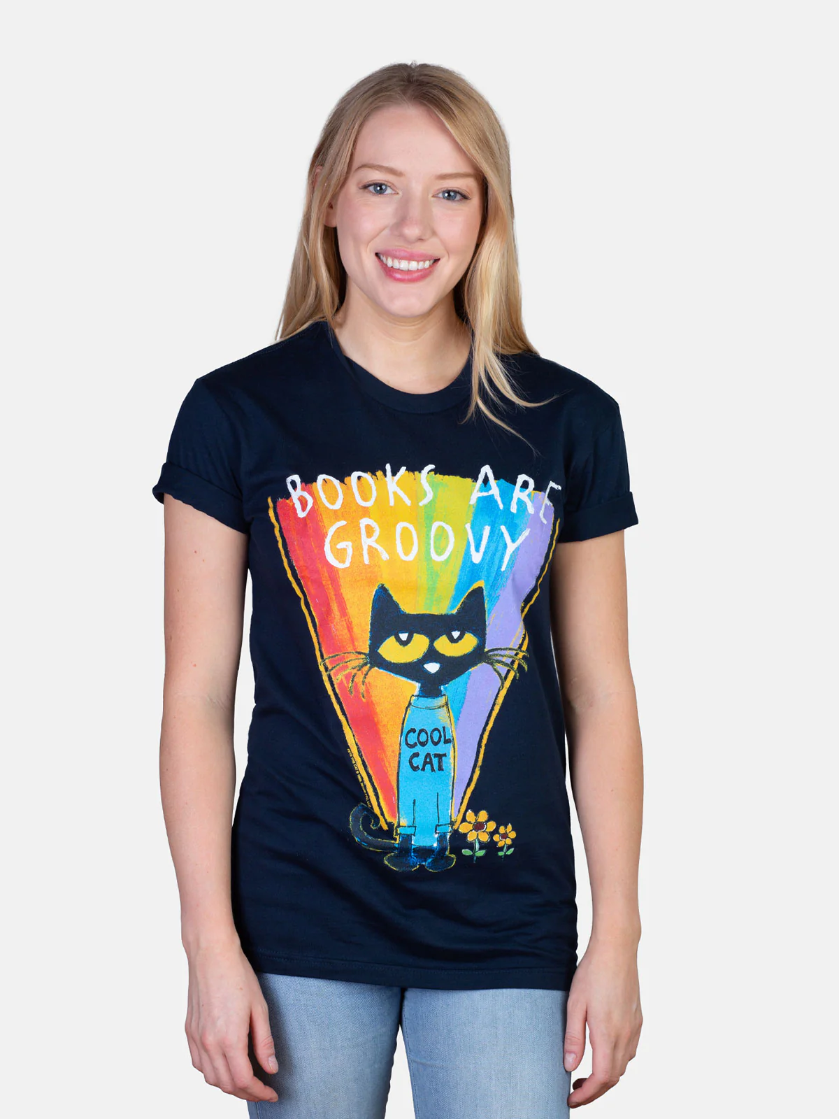 Pete the Cat - Books are Groovy Unisex T-Shirt - Image 3