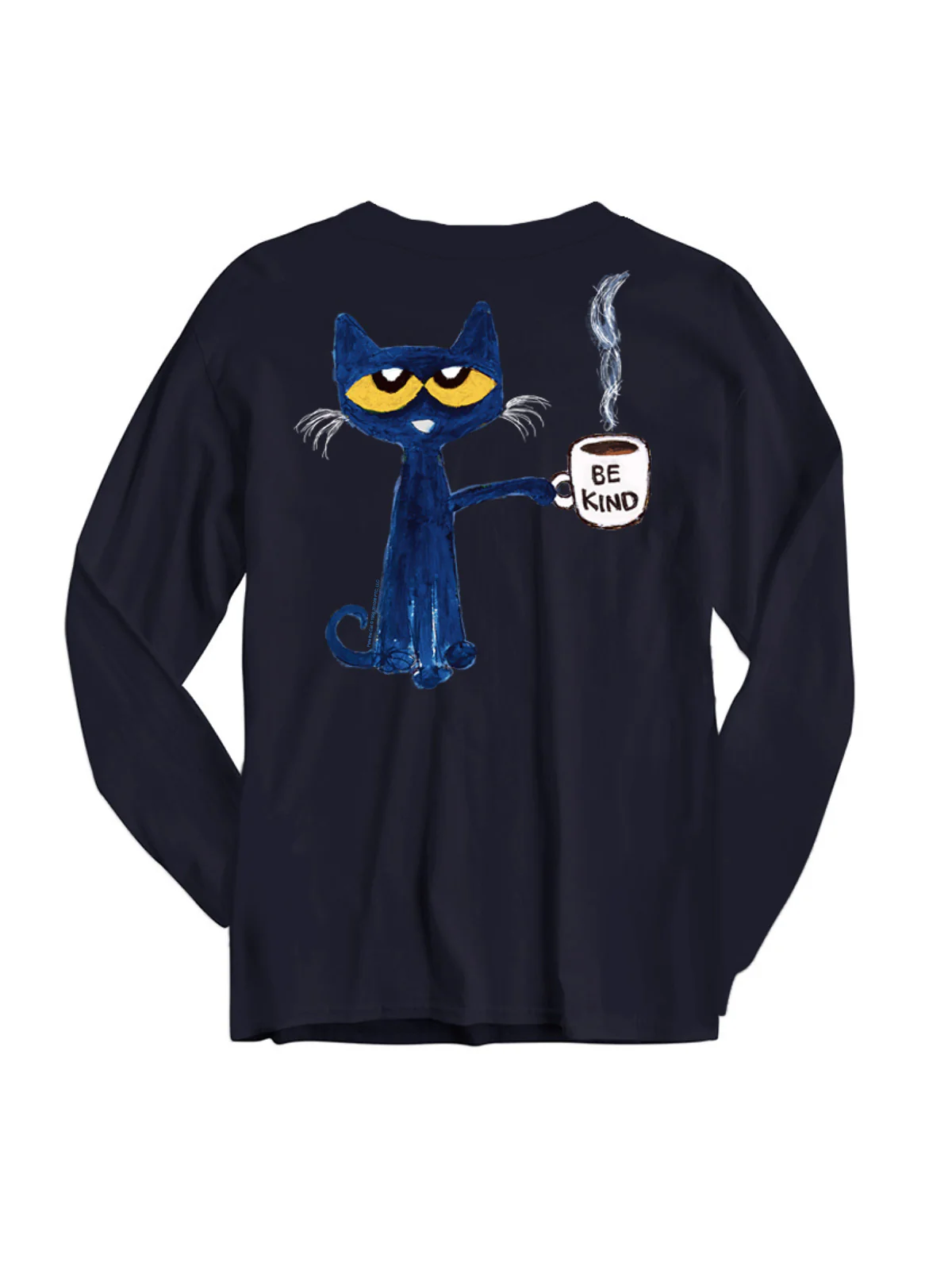 Pete the Cat Read Books Drink Coffee Stay Groovy Unisex Long Sleeve - Image 2