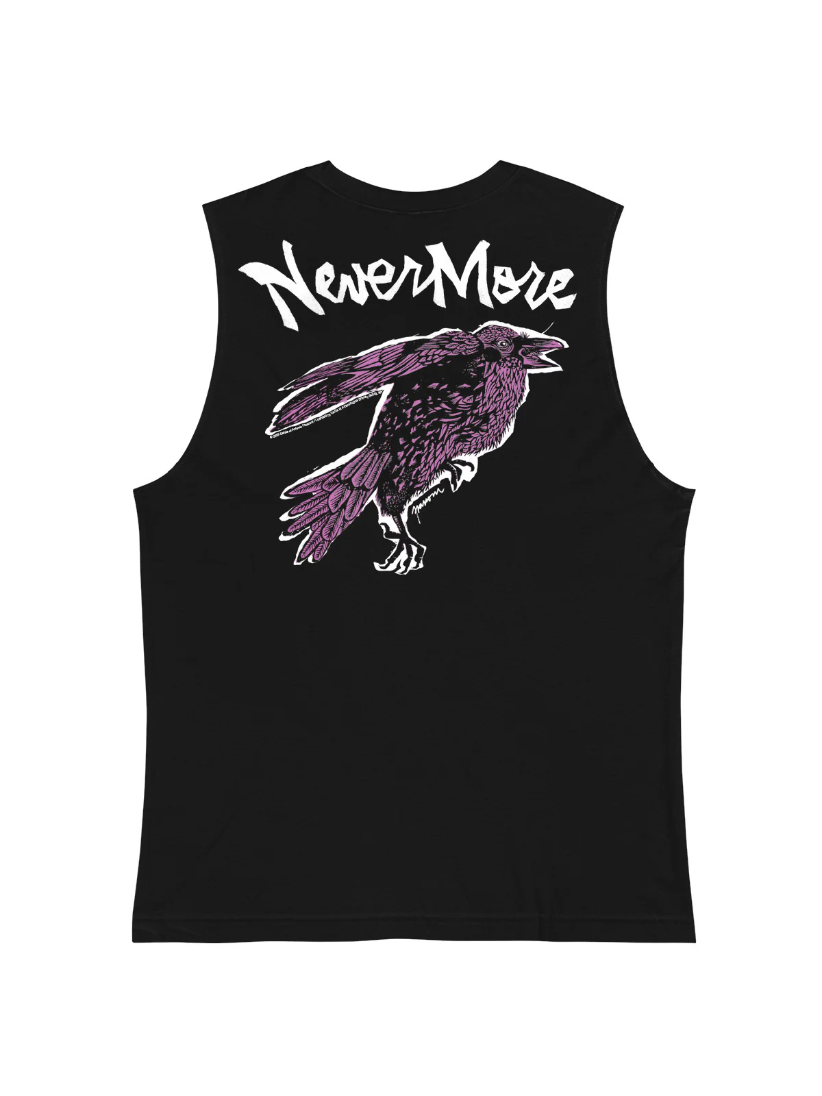 Edgar Allan Poe Nevermore Raven Unisex Tank Top (Print Shop) - Image 2