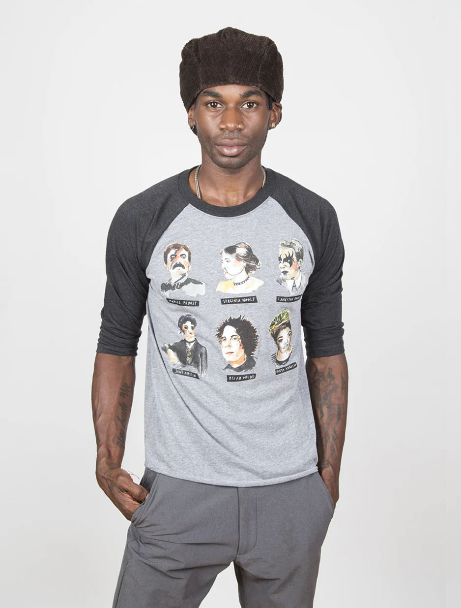 Punk Rock Authors Unisex 3/4-Sleeve Raglan - Image 4