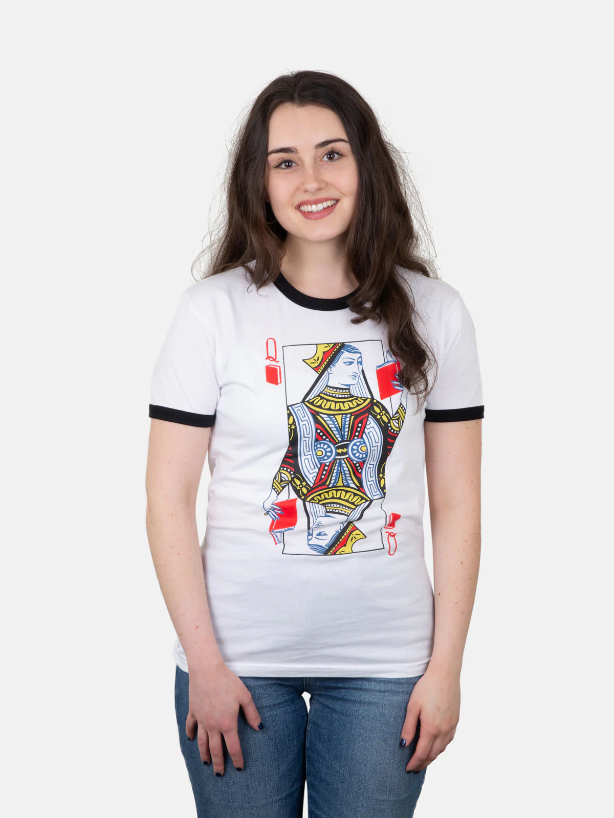 Queen of Books Unisex Ringer T-Shirt - Image 3