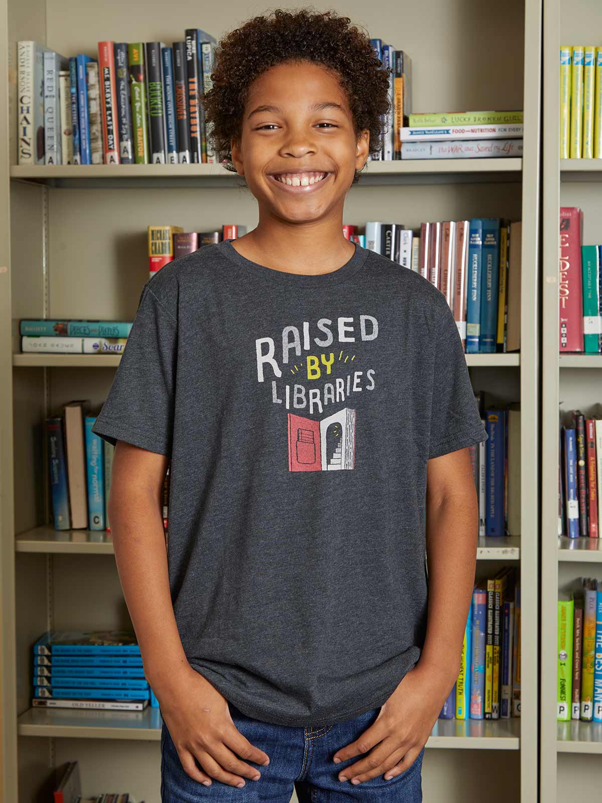 Raised by Libraries Kids' T-Shirt - Image 2