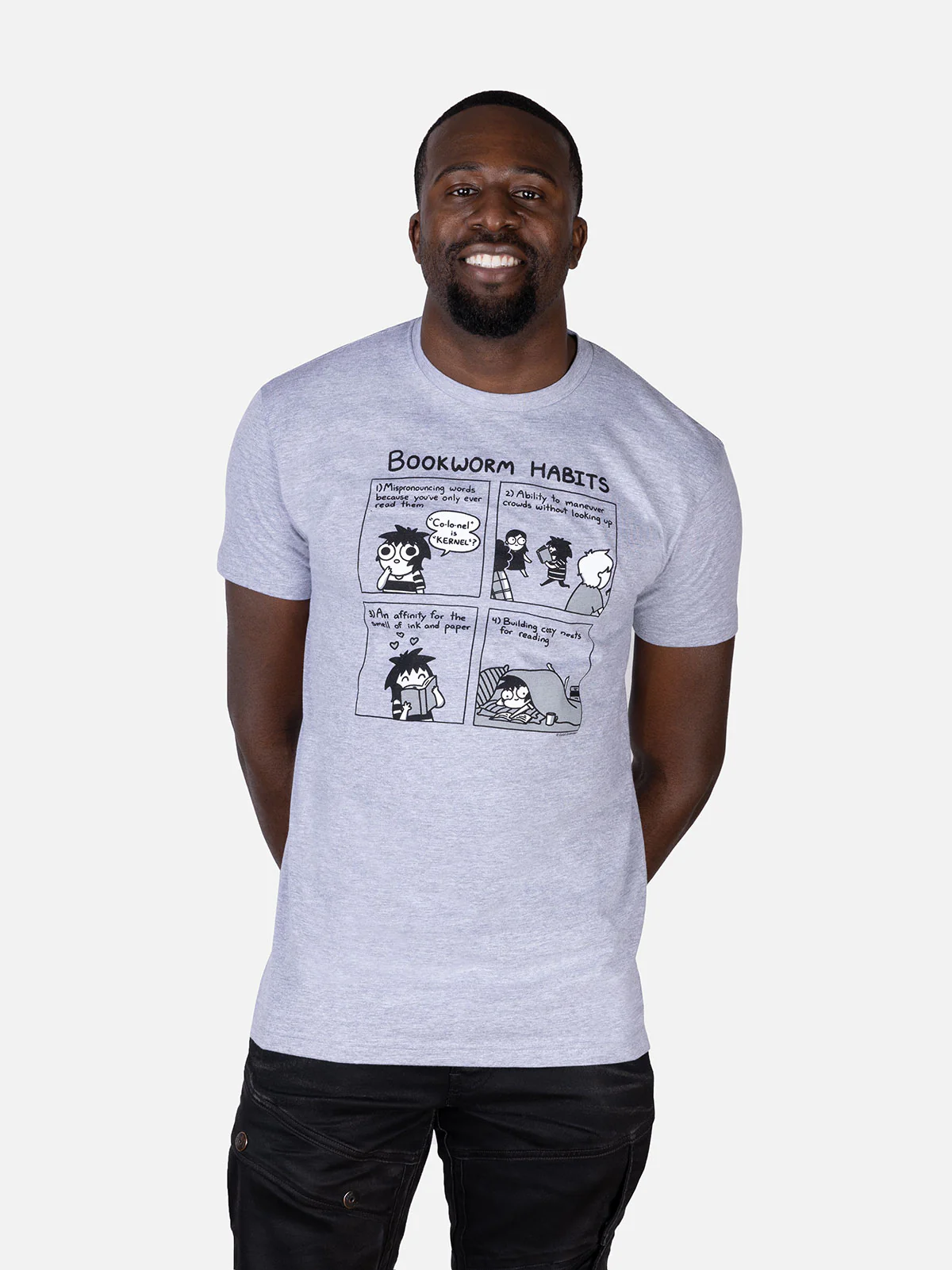 Sarah's Scribbles - Bookworm Habits Unisex T-Shirt - Image 2