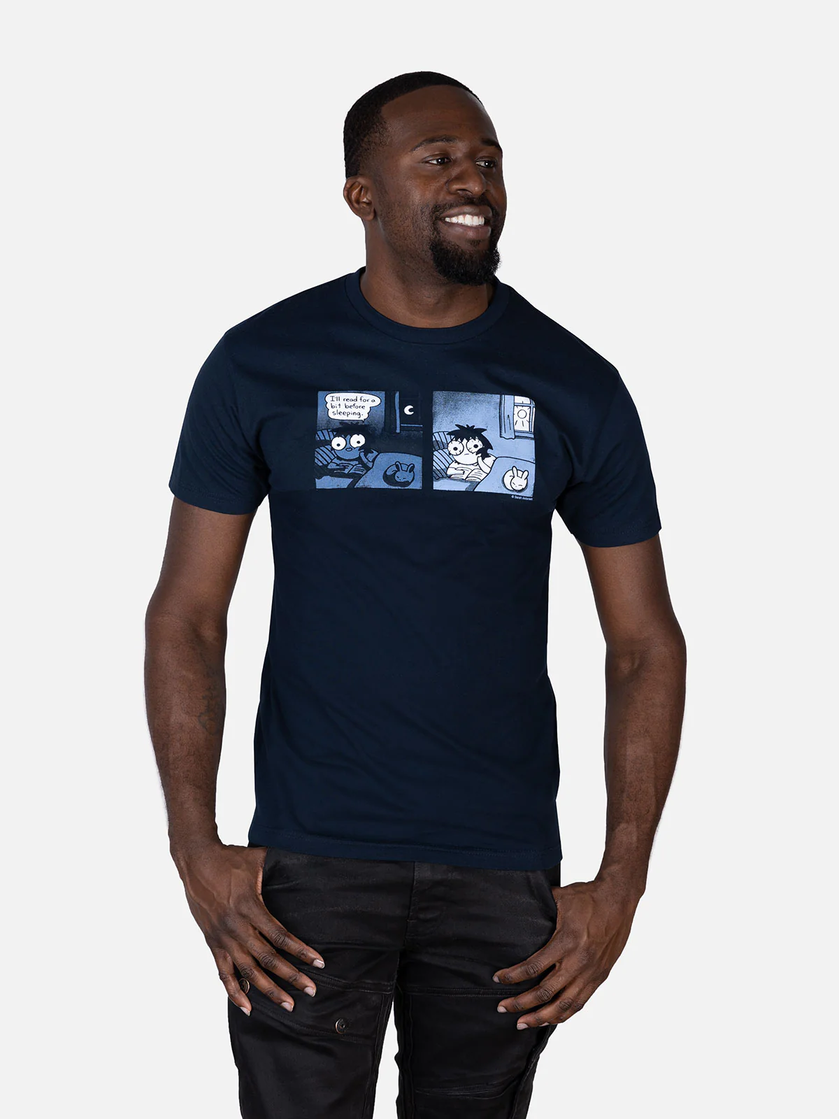 Sarah's Scribbles - I'll Read for a Bit Before Sleeping Unisex T-Shirt - Image 2