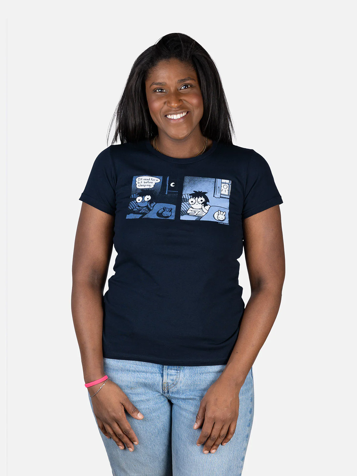 Sarah's Scribbles - I'll Read for a Bit Before Sleeping Women's Crew T-Shirt - Image 2