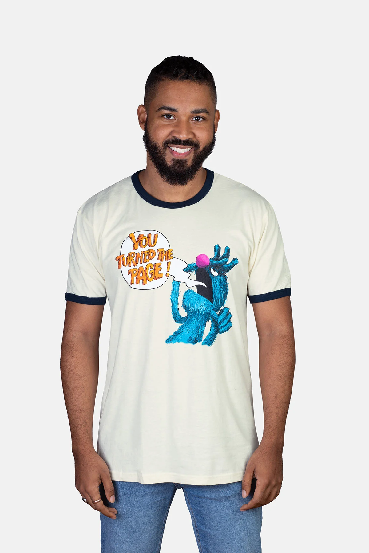 Sesame Street - The Monster at the End of This Book Unisex Ringer T-Shirt - Image 3