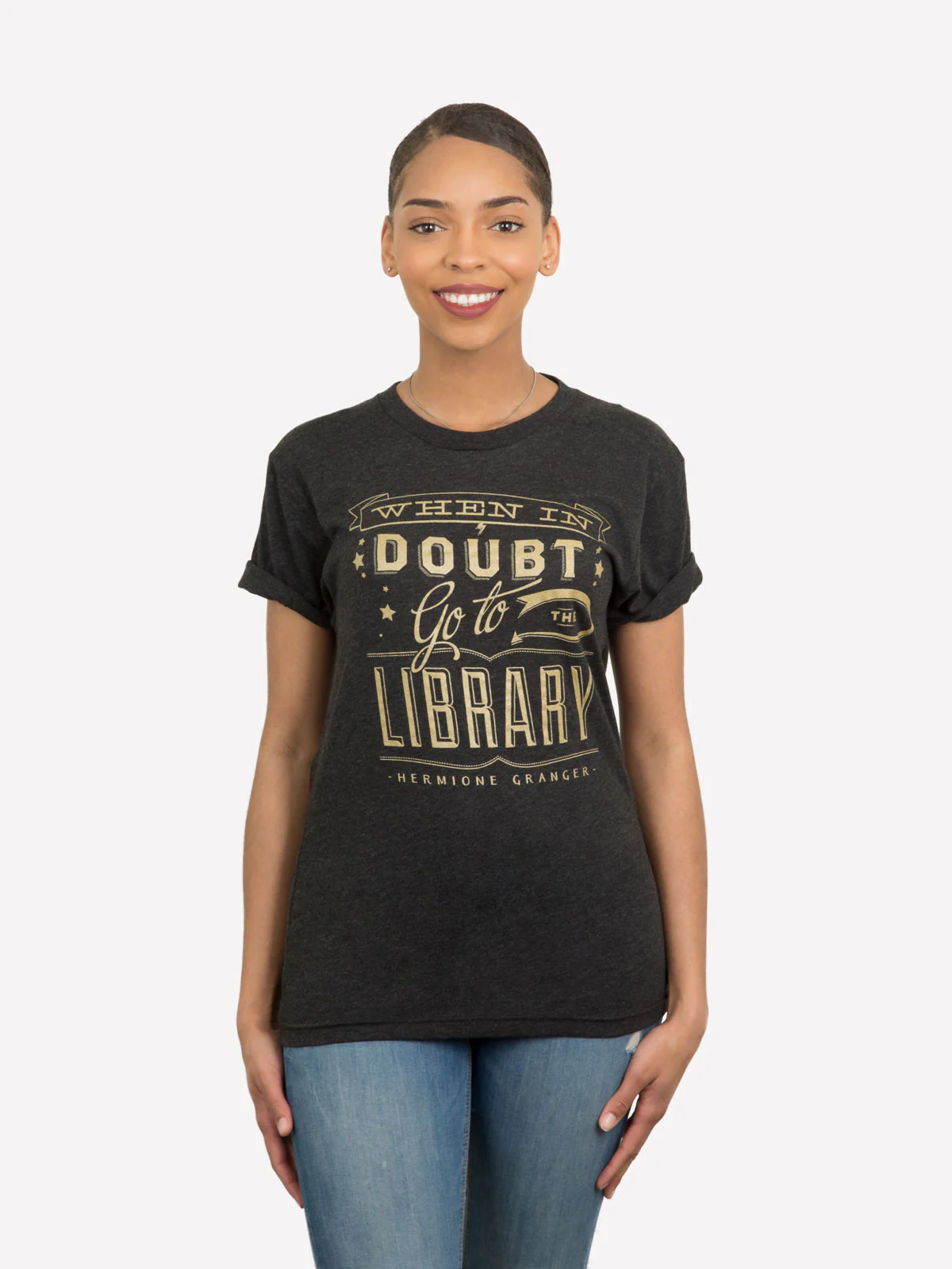 When in Doubt, Go to the Library Unisex T-Shirt - Image 3